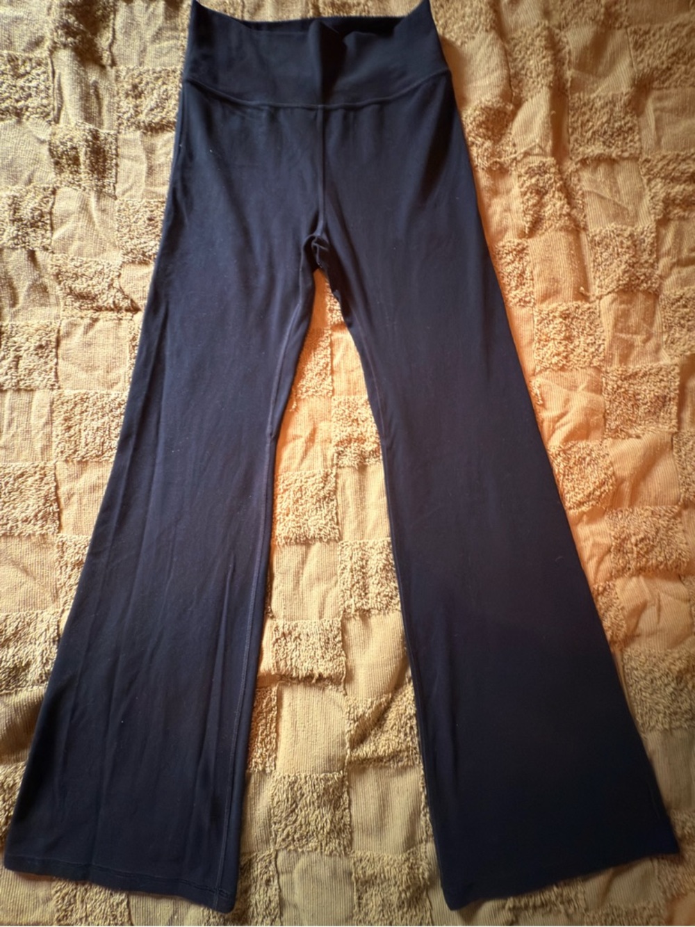 Black High-Waist Flare Yoga Pants